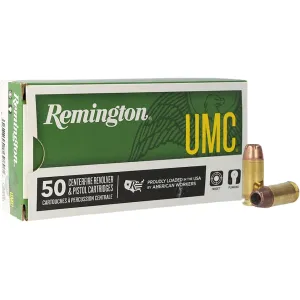 Remington UMC 40 S&W Ammo 180 Grain Jacketed Hollow Point Case of 500 (10 Boxes of 50)