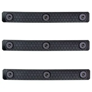Slate Black Industries M-LOK 3-Slot Rail Cover Polymer Black 3PK