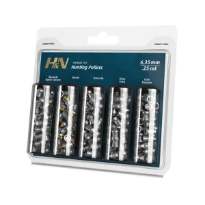 H&N Hunting Sampler Air Gun Pellets 25 Caliber 5 Types