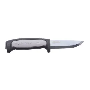 Morakniv Robust Fixed Blade Knife 3.6" Clip Point Carbon Polished Blade Polymer Handle Black/Gray