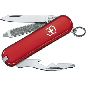 Victorinox Swiss Army Rally Pocket Knife Drop Point Stainless Steel Polished Blade ABS Polymer Handle Red