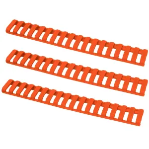 ERGO Low Profile Picatinny Rail Cover 7" Polymer Orange 3PK