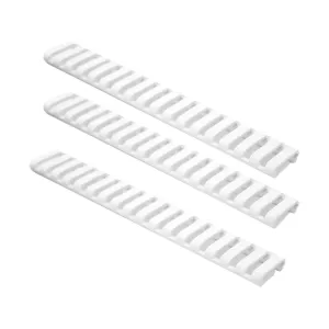 ERGO Low Profile Picatinny Rail Cover 7" Polymer White 3PK