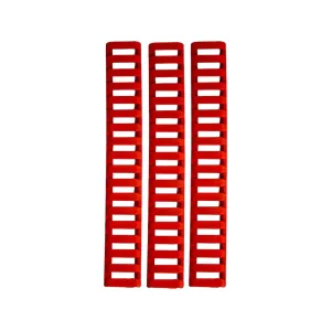 ERGO Low Profile Picatinny Rail Cover 7" Polymer Red 3PK