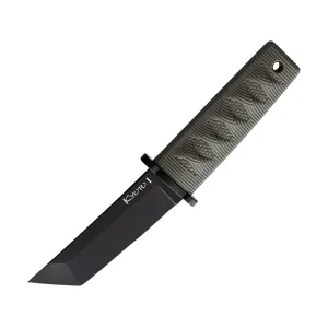 Cold Steel Kyoto II Fixed Blade Knife 3.38" Tanto Point 8Cr13MoV Black Blade Kray-Ex Handle OD Green