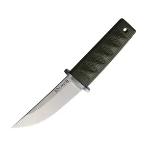 Cold Steel Kyoto II Fixed Blade Knife 3.38" Drop Point 8Cr13MoV Satin Blade Kray-Ex Handle OD Green