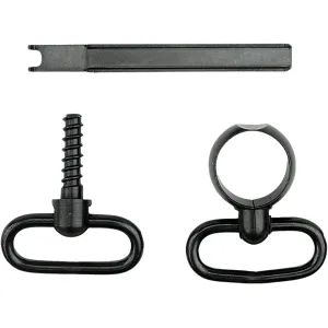 GrovTec Non-Detachable Swivel Set Centerfire Lever .640-.660" Tubular Magazine Rear Screw Swivel Stud 1" Steel Black