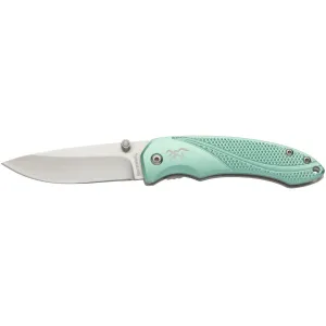 Browning Allure Pocket Knife 2.875" Drop Point 7Cr17MoV Satin Blade Aluminum Handle Green