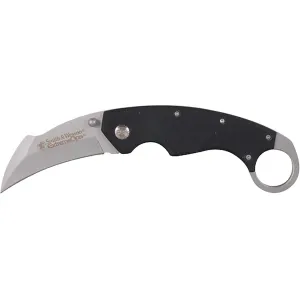 Smith & Wesson ExtremeOps Pocket Knife 3.1" Karambit 400 Series Stainless Steel Blade G-10 Handle Black