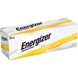 Energizer D Battery Industrial EN95 1.5 Volt Alkaline 12PK