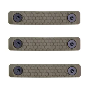 Slate Black Industries M-LOK 2-Slot Rail Cover Polymer Flat Dark Earth 3PK