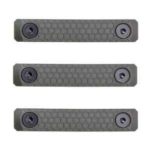 Slate Black Industries M-LOK 2-Slot Rail Cover Polymer Olive Drab Green 3PK