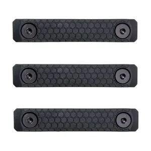 Slate Black Industries M-LOK 2-Slot Rail Cover Polymer Black 3PK
