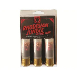Reaper Defense Group Rhodesian Jungle Red 12 Gauge Ammo 2-3/4" #00 Buckshot and BB 3PK