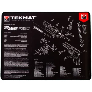 Tekmat Ultra 20 Sig Sauer P320 Gun Cleaning Mat Black