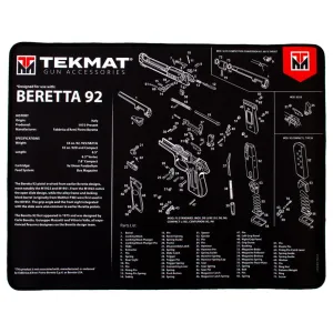 Tekmat Ultra 20 Beretta 92 Gun Cleaning Mat Black