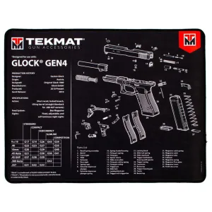 Tekmat Ultra 20 Gun Cleaning Mat for Glock Gen 4 Black