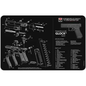 Tekmat Ultra 20 Gun Cleaning Mat for Glock Gen 5 Black