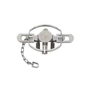 Duke #3 Offset Jaw Coil Spring Trap Steel Silver