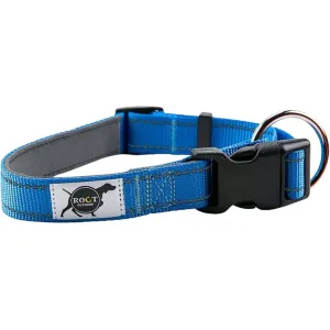 ROCT Outdoor Trailhead Padded Dog Collar Blue Large