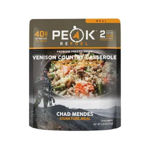 Peak Refuel Chad Mendes Signature Venison Country Casserole Freeze Dried Food 6.2 oz