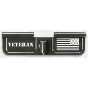 Battle Arms Ejection Port Cover Custom AR-15 Veteran Stars Forward Aluminum Black