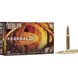 Federal Fusion 30-06 Springfield Ammo 150 Grain Bonded Round Nose Case of 200 (10 Boxes of 20)