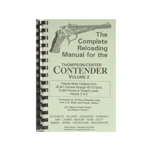 Loadbooks USA Thompson Center Contender Volume 2 Reloading Manual Calibers 30 M1 Carbine to 45-70 Government