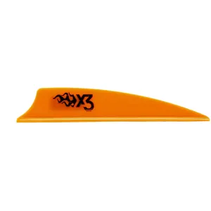Bohning X3 Vane Arrow Fletching 2.25" Neon Orange 36PK