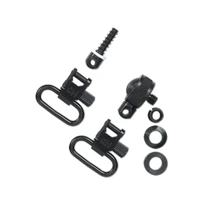 Uncle Mike's QD Sling Swivel Set Pump, Semi-Automatic Shotguns (Requires Cap Modification: Browning 2000, Winchester 1400, Ithaca 37, Savage 30, Sears 21, Stevens Pump ) 1" Black