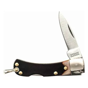 Old Timer Small Pocket Knife 1.6" Drop Point 7Cr17MoV Satin Blade Delrin Handle Brown