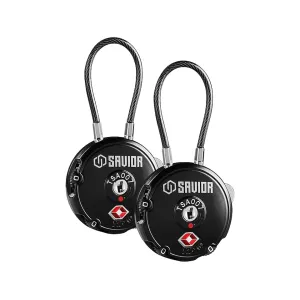 Savior Equipment Round Cable Lock Black 2PK