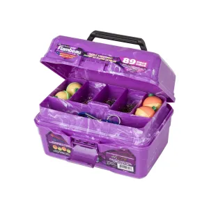 Flambeau Big Mouth 89 Piece Kids Tackle Box Kit Purple Swirl