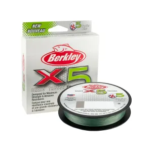 Berkley X5 Braided Fishing Line 8lb 164yd Low-Vis Green