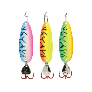 Clam Ribbon Leech Flutter Spoon Kit Assorted Glow Lightning 1/16oz