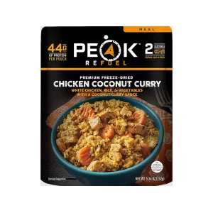 Peak Refuel Chicken Coconut Curry Freeze Dried Food 5.36 oz