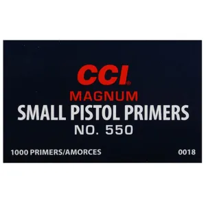 CCI Small Pistol Magnum Primers #550 Case of 5000 (5 Boxes of 1000)