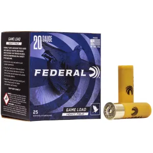Federal Game Load Upland Heavy Field 20 Gauge Ammo 2-3/4" #6 Lead Shot 1 oz Box of 25