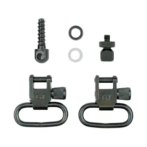 GrovTec Sling Swivel Set Ithaca M37, M87, Deerslayer, DSPS, M&P Sling Swivel Studs 1" Locking Swivels Steel Black