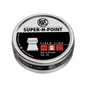 RWS Super H Point Hollow Point Air Gun Pellets 25 Caliber 25 Grain 150PK