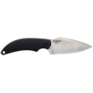 Schrade Adder Fixed Blade Knife 2.75" Drop Point AUS-10 Satin Blade Polymer Handle Black