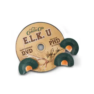 Wayne Carlton's E.L.K. University PHD DVD and 4-pack Elk Diaphragm Call Combo