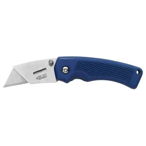 Gerber Edge Pocket Knife 1.1" Razor Stainless Steel Stainless Blade Aluminum Handle Blue