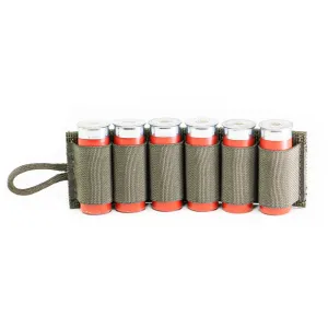 Esstac 6 Round Shotgun Card with Adhesive Hook & Loop Nylon Ranger Green