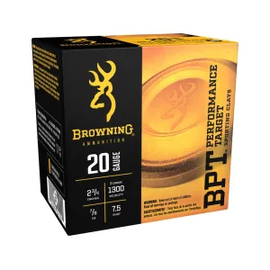Browning BPT Target 20 Gauge Ammo 2-3/4" #7-1/2 Lead Shot 7/8 oz Box of 25
