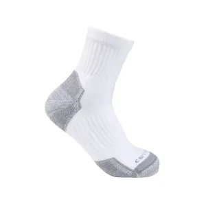 Carhartt Men's Lightweight Quarter Socks White XL 3 Pack