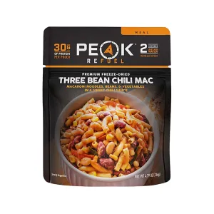 Peak Refuel Three Bean Chili Mac Vegan Freeze Dried Food 4.79 oz