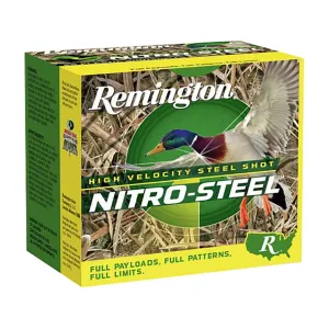 Remington Nitro-Steel High Velocity 12 Gauge Ammo 3-1/2" #2 Zinc Plated Steel Shot 1-1/2 oz Case of 250 (10 Boxes of 25)