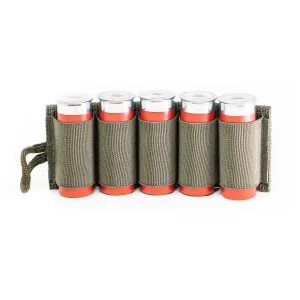 Esstac 5 Round Shotgun Card with Adhesive Hook & Loop Nylon Ranger Green