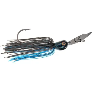 Strike King Thunder Cricket Bladed Jig Black Blue 3/8 oz
